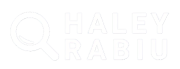 Haley Rabiu logo in white font
